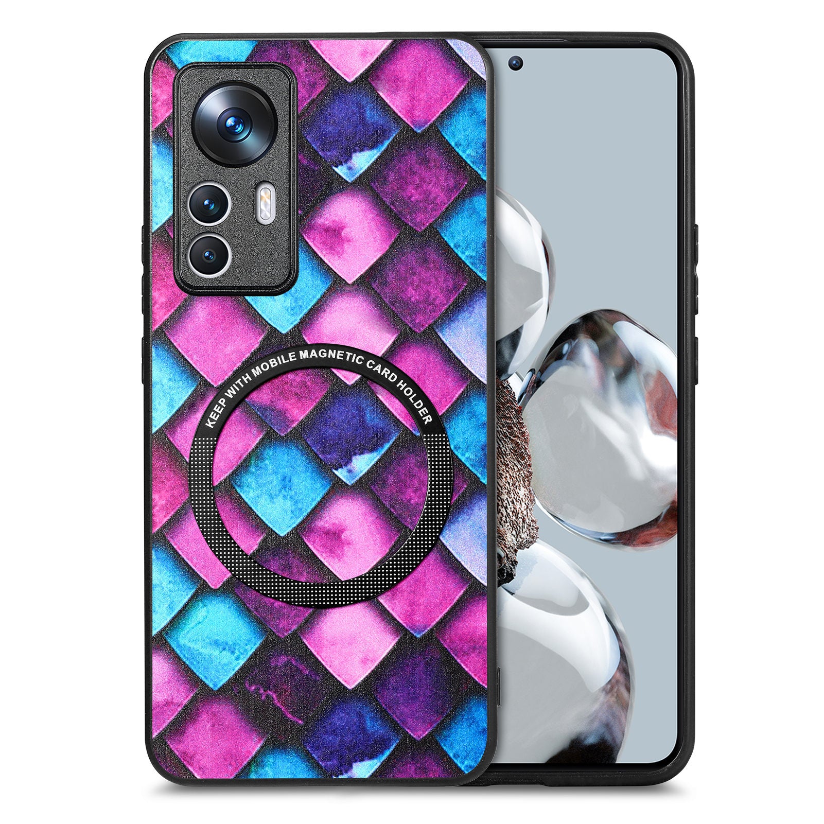 For Xiaomi 12T 5G Redmi K50 Ultra 5G Pattern Printing PC TPU PU Leather Coated Anti-drop Cover Metal Ring Design Phone Case For Xiaomi 12T 5G Redmi K50 Ultra 5G Pattern Printing PC TPU PU Leather Coated Anti-drop Cover Metal Ring Design Phone Case
